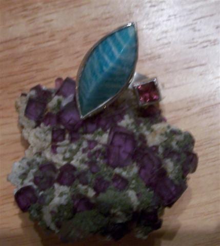 Ring Amazonit-Turmalin