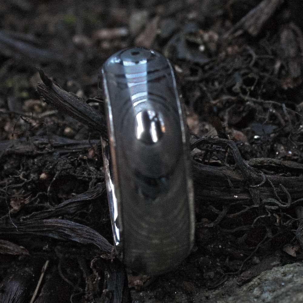 Augendamaststahlring mit Silberauskleidung