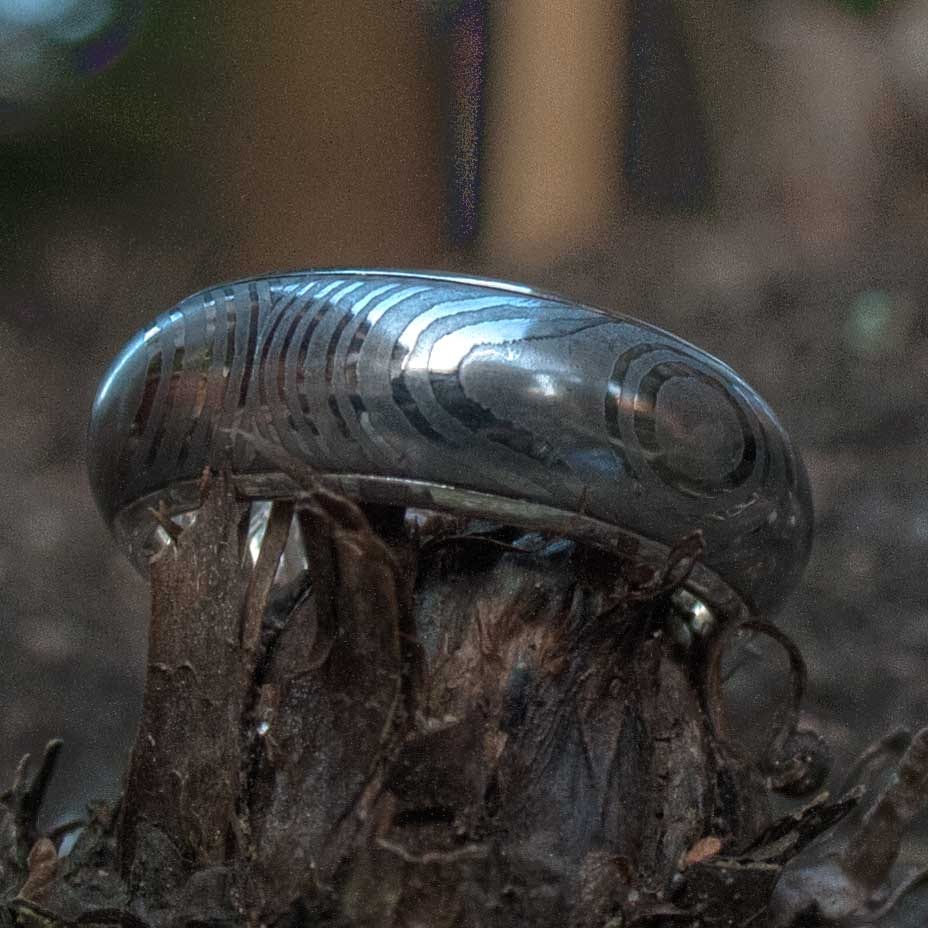 Augendamaststahlring mit Silberauskleidung