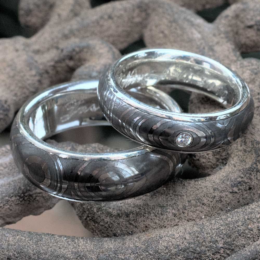 Augendamastringe mit Silberauskleidung