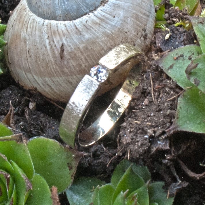 Brillantspannring zweifarbig