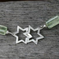 Prehnitkette mit Sternschließe