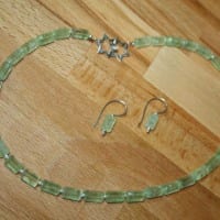 Prehnitkette mit Sternschließe