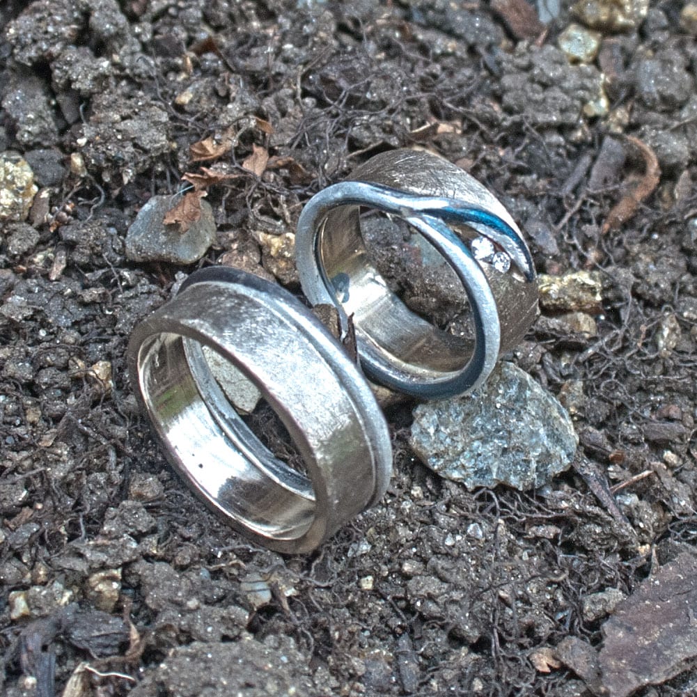 Eheringe Silber-Palladium Kordel