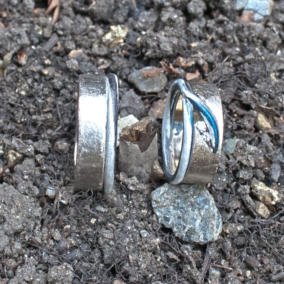 Eheringe Silber-Palladium Kordel