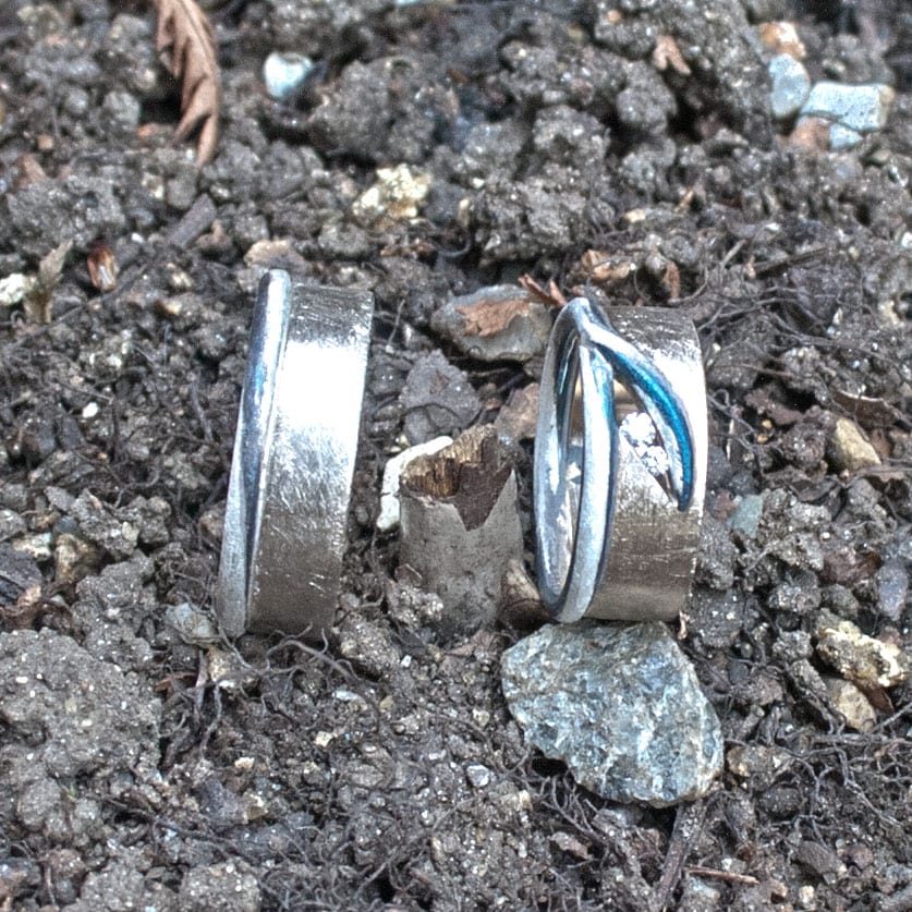 Eheringe Silber-Palladium Kordel