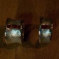 Silberringe mit versteinertem Holz