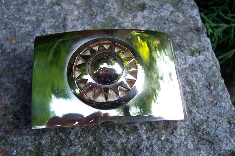 Gürtelschließe Sonne aus Messing