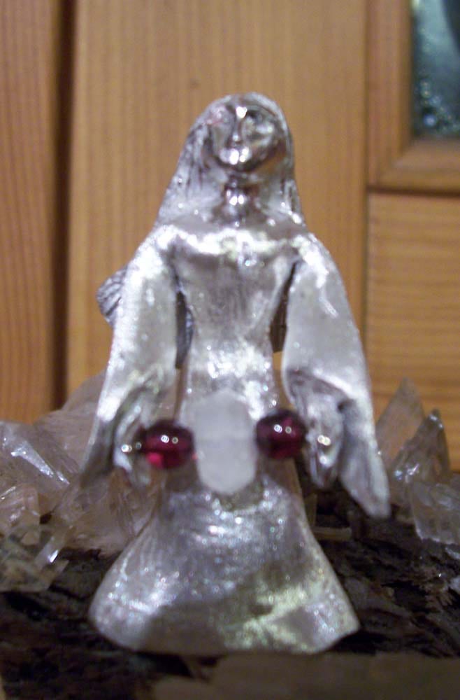 Figur Hexe Silber