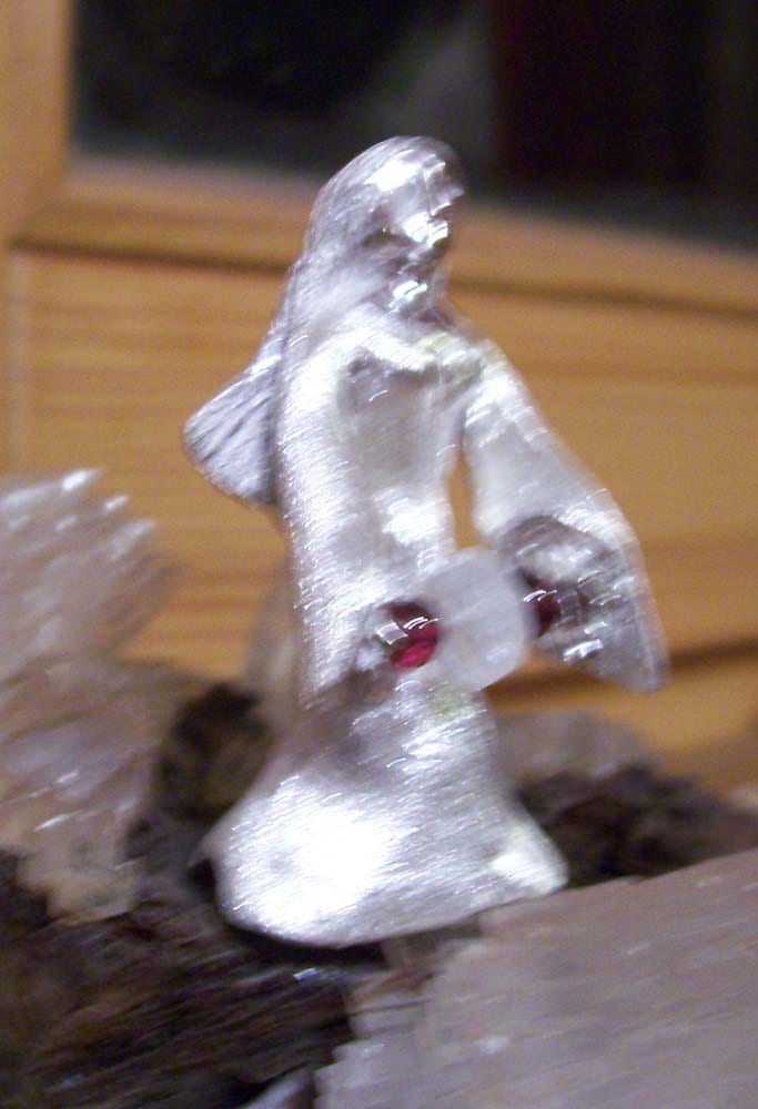 Figur Hexe Silber