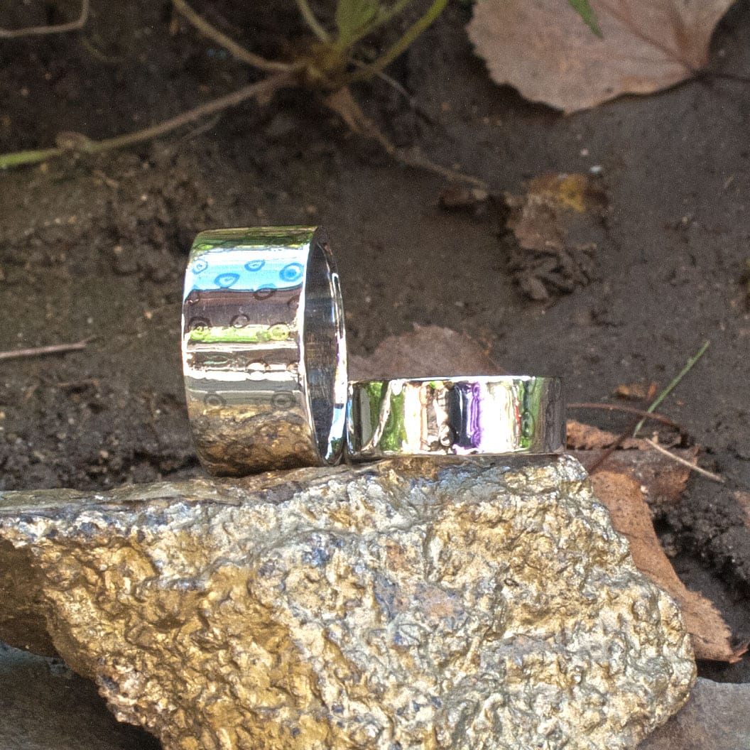 Silberringe mit Leopardenflecken