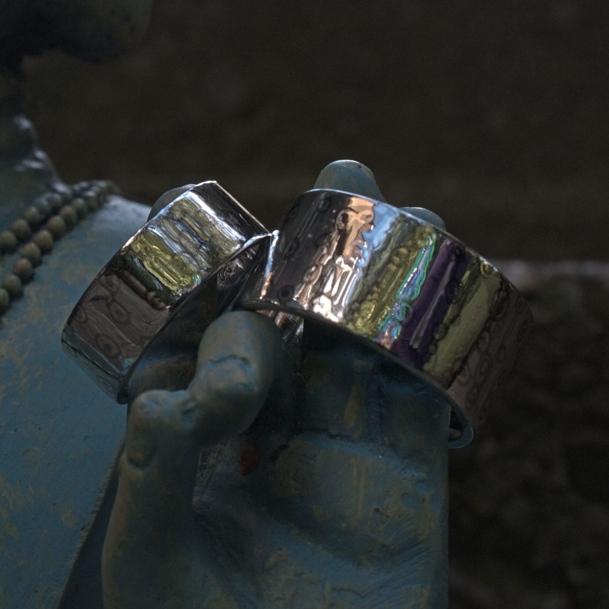 Silberringe mit Leopardenflecken