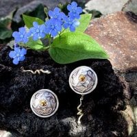 Ohrstecker Citrin mit Schlangen