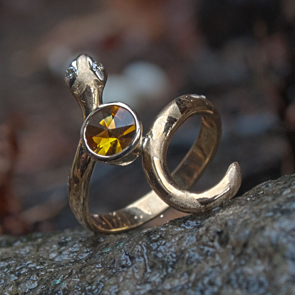 Schlangenring Citrin