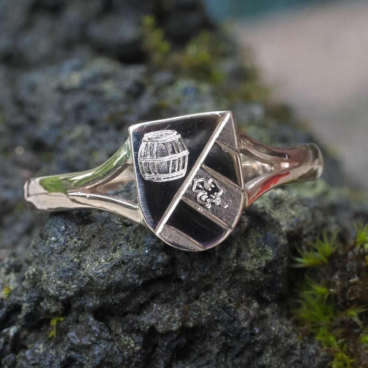 Wappenring Salzweg aus Gold