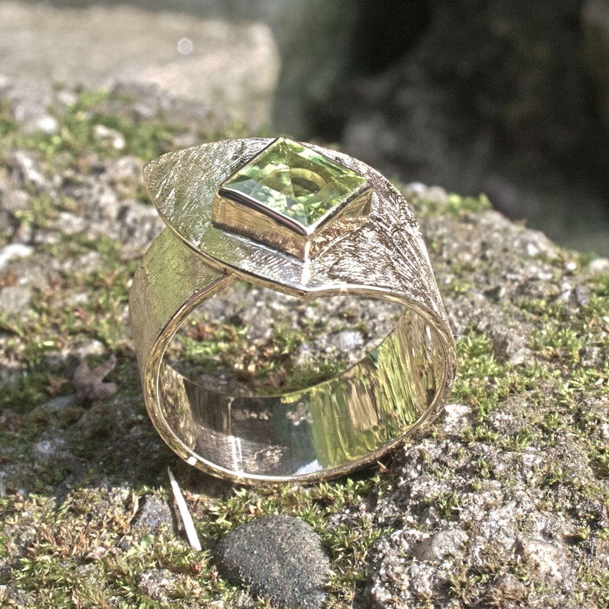 Wickelring mit Peridot