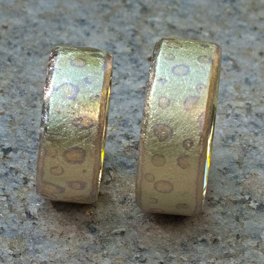 Mokumegane Ringe dreifarbig getupft