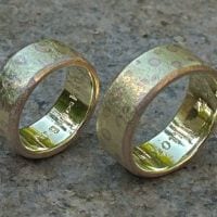 Mokumegane Ringe dreifarbig getupft