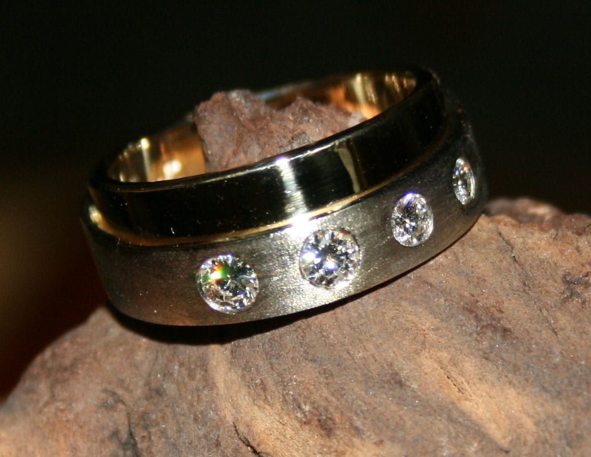 Doppelring mit Brillianten