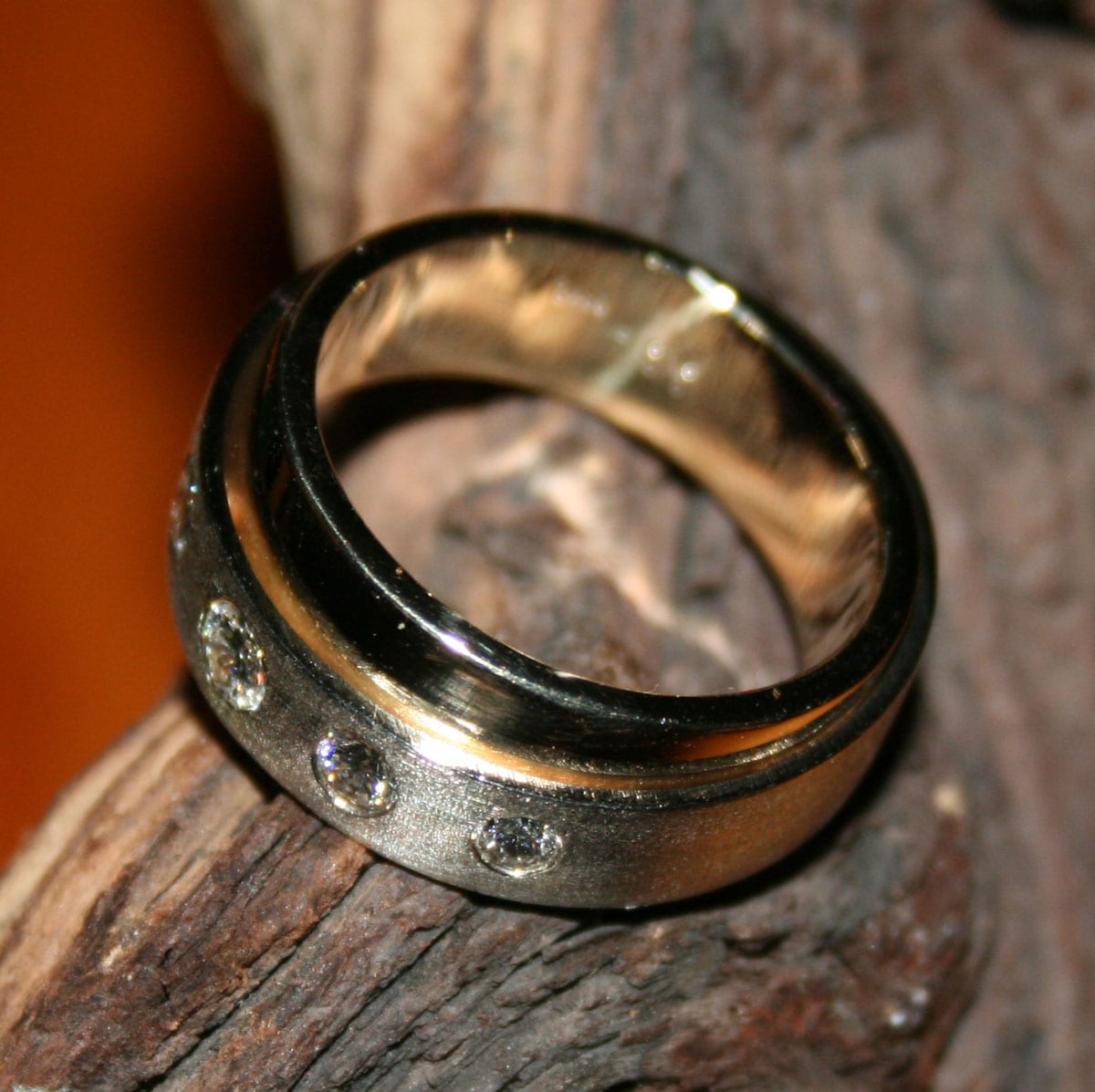 Doppelring mit Brillianten