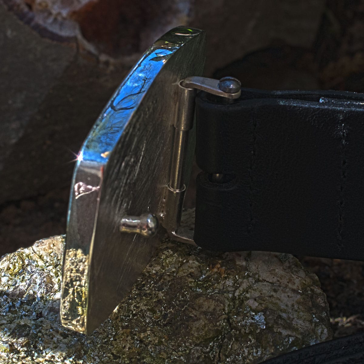 Gürtelschließe V8Grill aus Silber