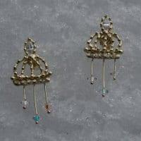 Krönchen Ohrstecker Gelbgold