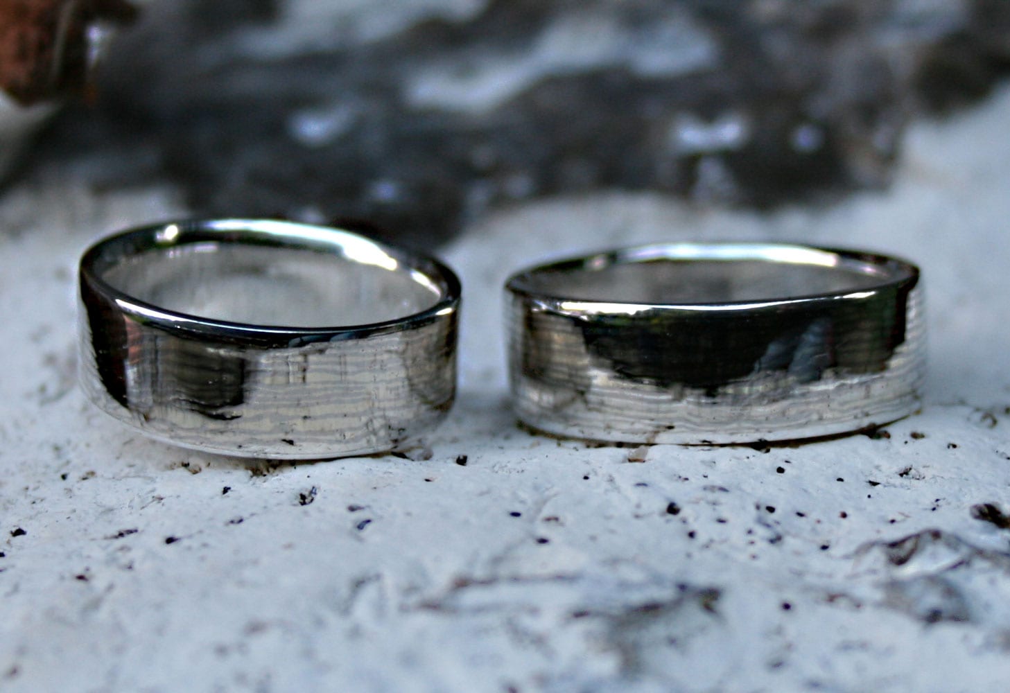 Mokumegane Ringe dreifarbig gestreift