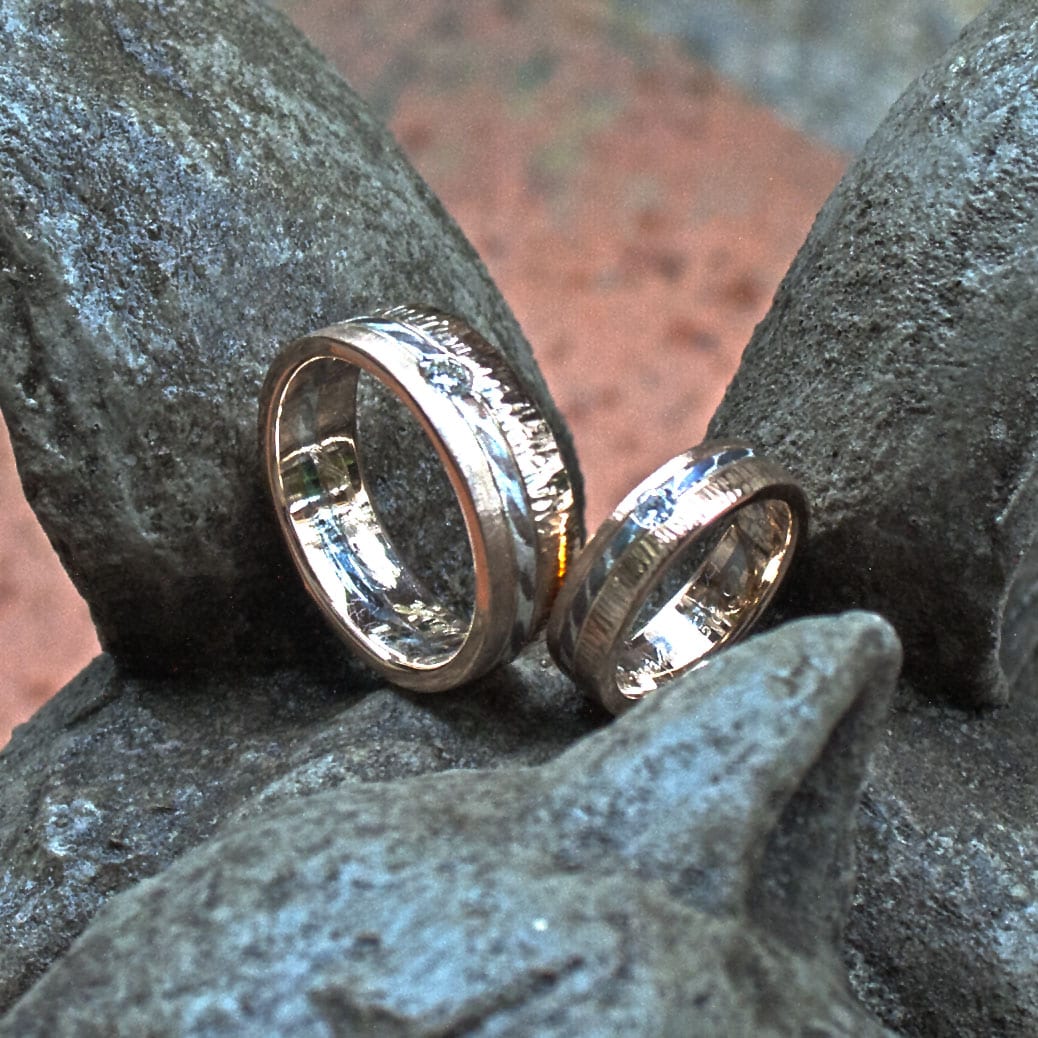 Mokumegane Gold Eheringe Brilliant