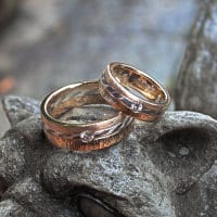 Mokumegane Gold Eheringe Brilliant