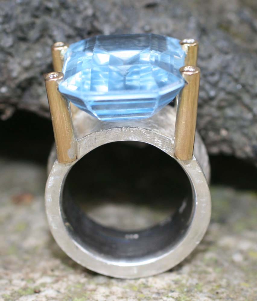 Silberring mit Blautopas