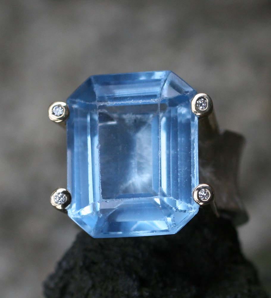 Silberring mit Blautopas