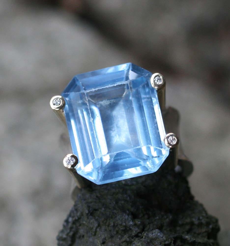 Silberring mit Blautopas