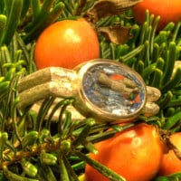 Silberring mit Blautopas