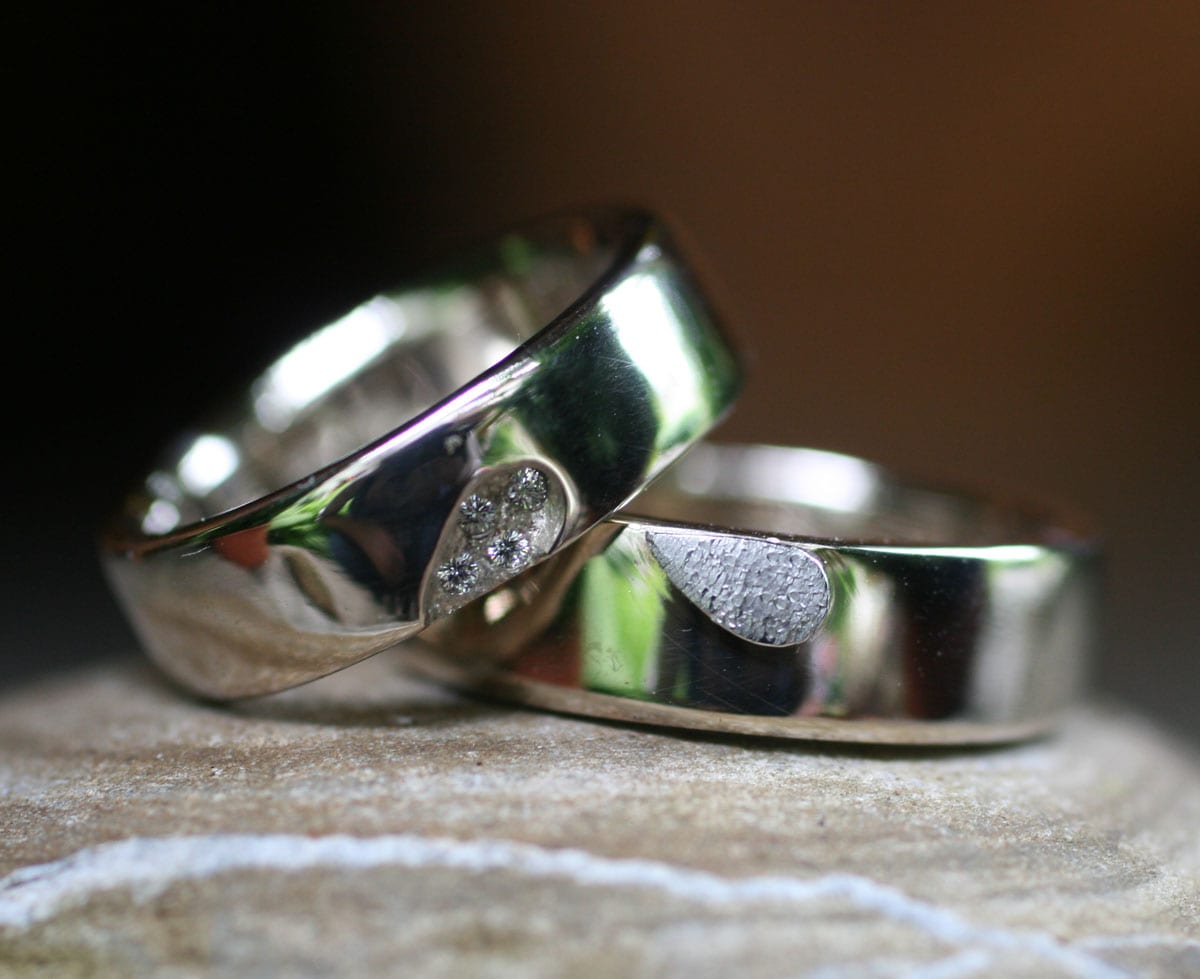 Eheringe geteiltes Herz