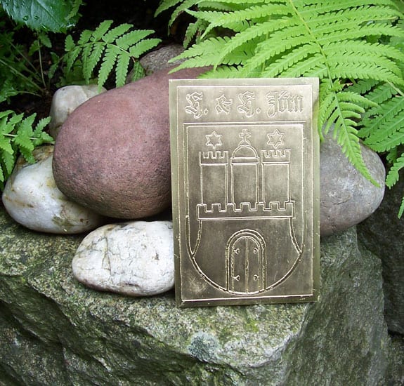 Türschild Hamburg Ätztechnik