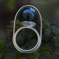 Ring mit Turmalin-Kugel