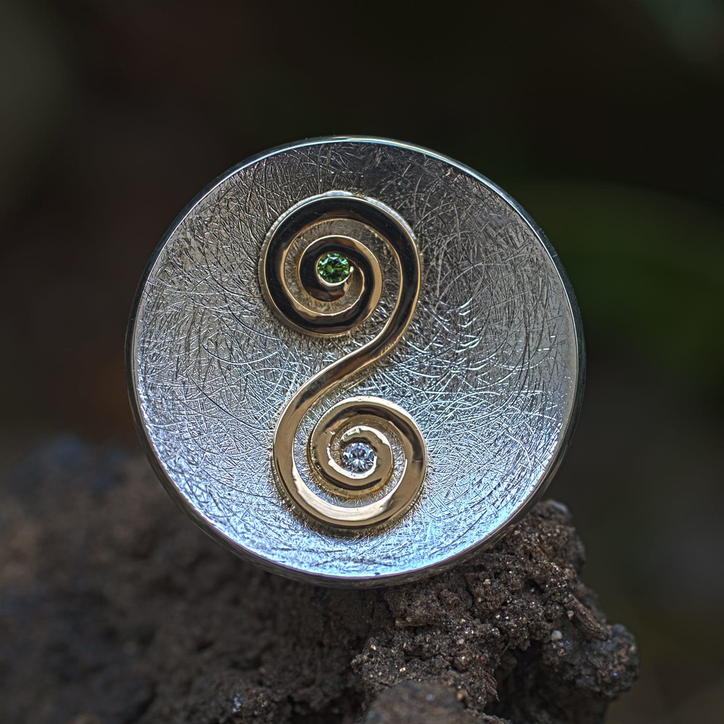 Silberring Doppelspirale