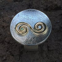 Silberring Doppelspirale