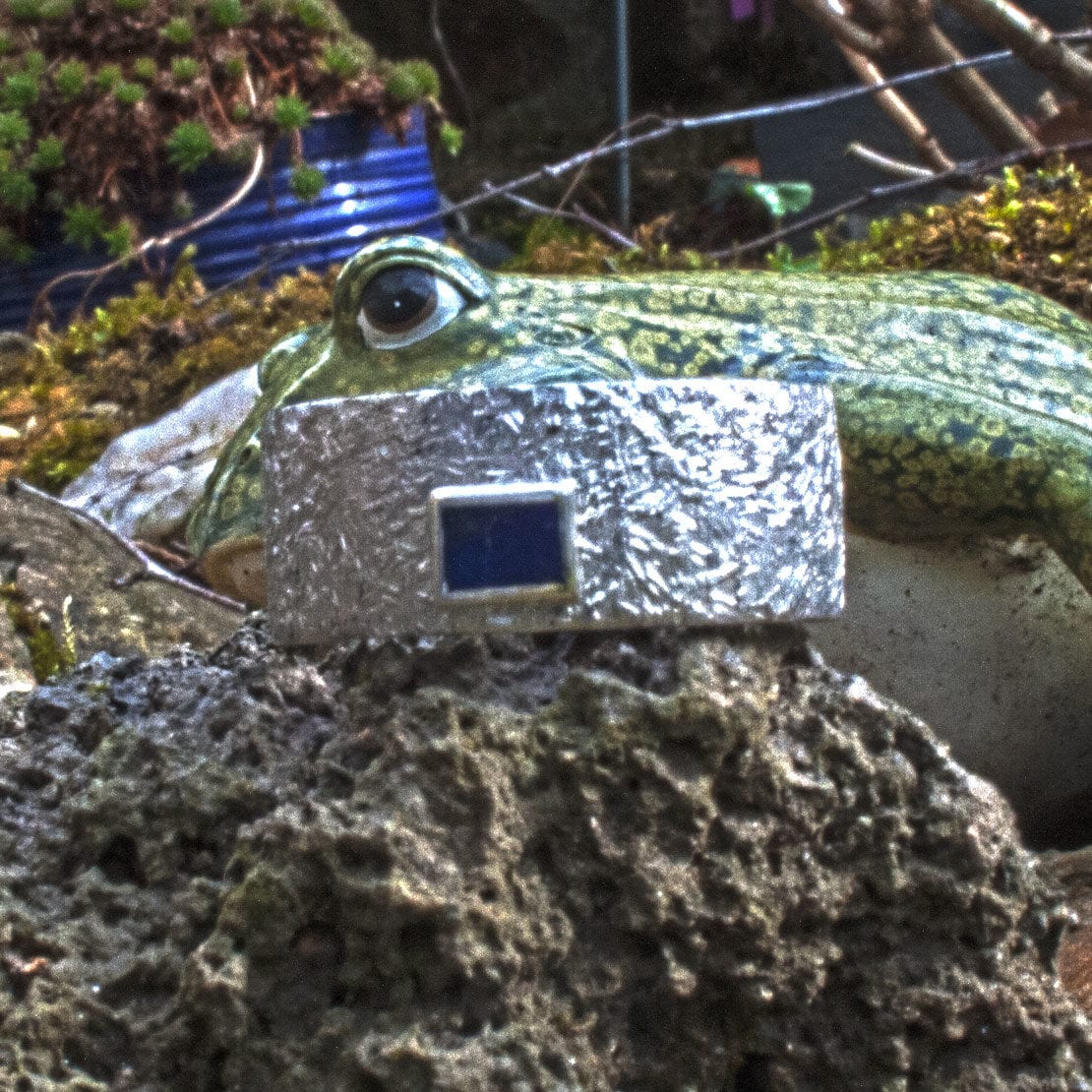 Herrenring Silber mit Lapislazuli