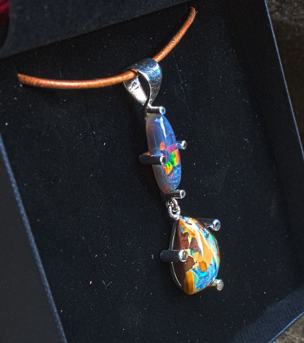 Anhänger Boulder-Opale