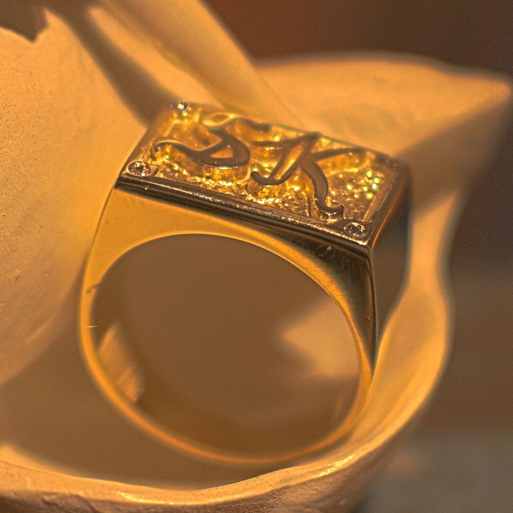 Monogramm-Ring Gold