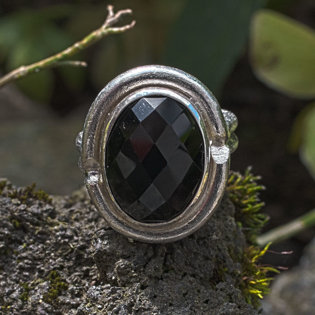 Silberring mit Onyx