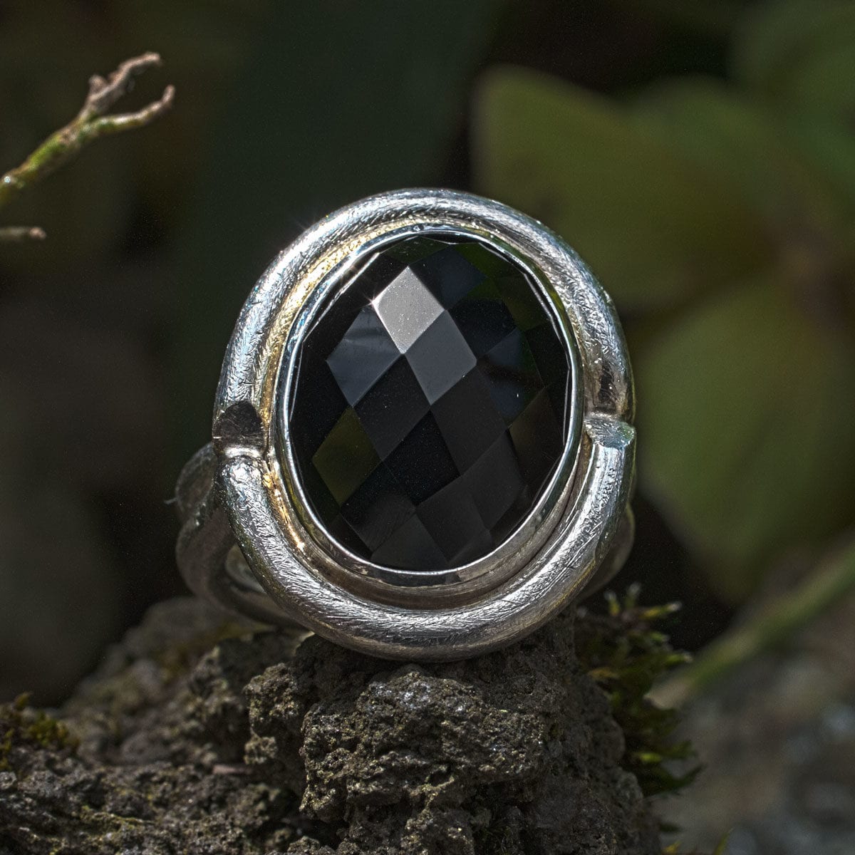 Silberring mit Onyx