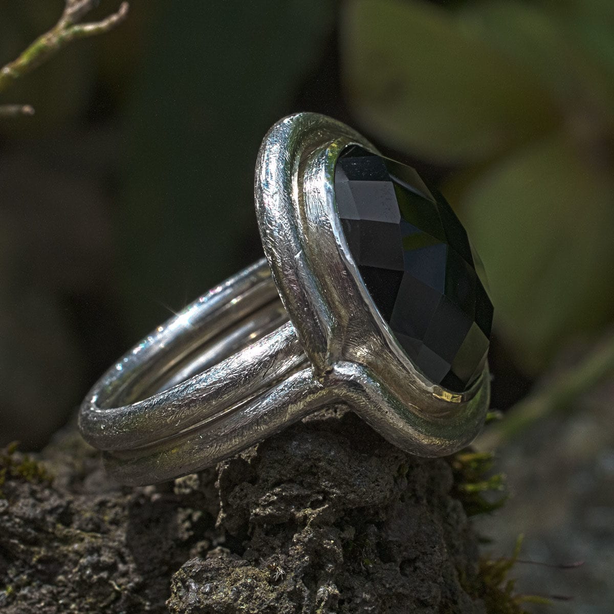 Silberring mit Onyx