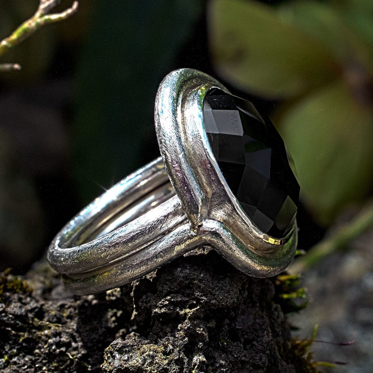 Silberring mit Onyx
