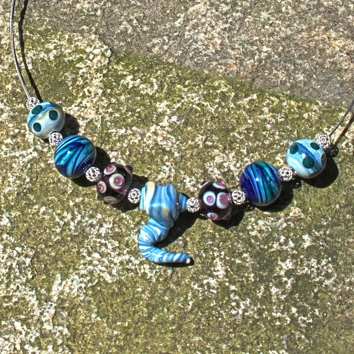 handgefertigte Muranoglasperlen Kette