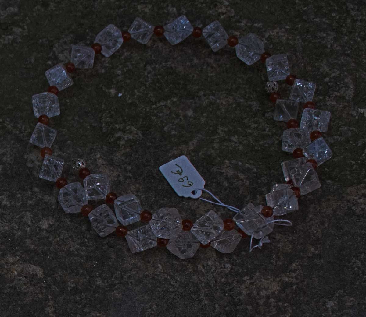 Bergkristall-Karneol Collier