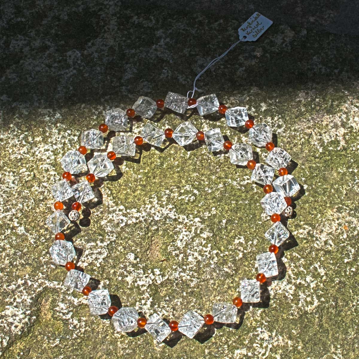 Bergkristall-Karneol Collier