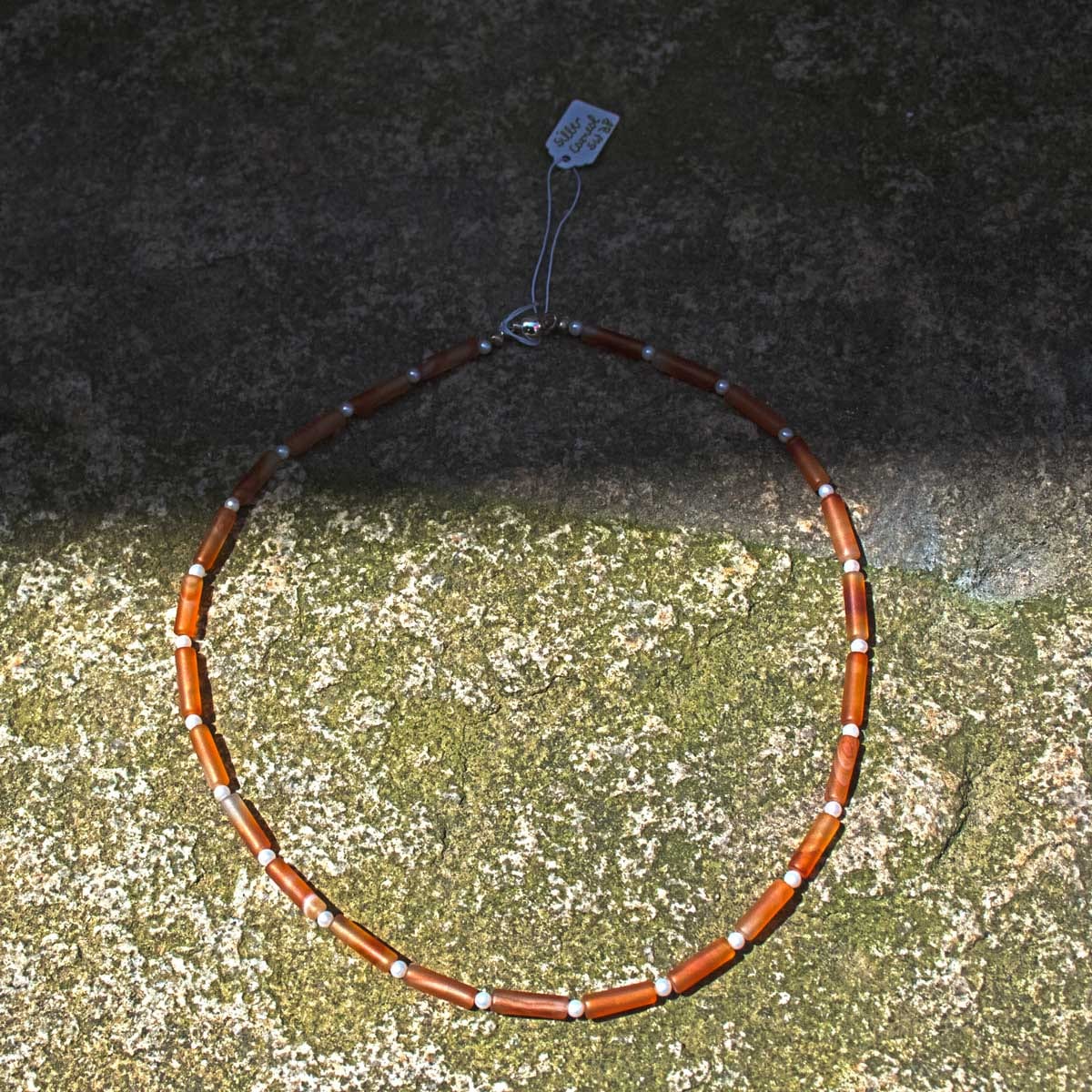 Carneol-Perlen Collier