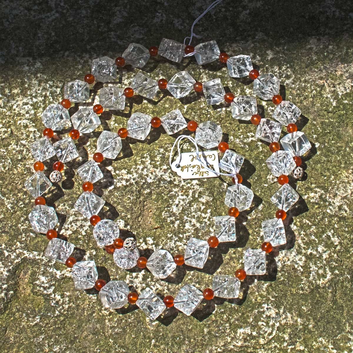 Bergkristall-Karneol Collier & Armband